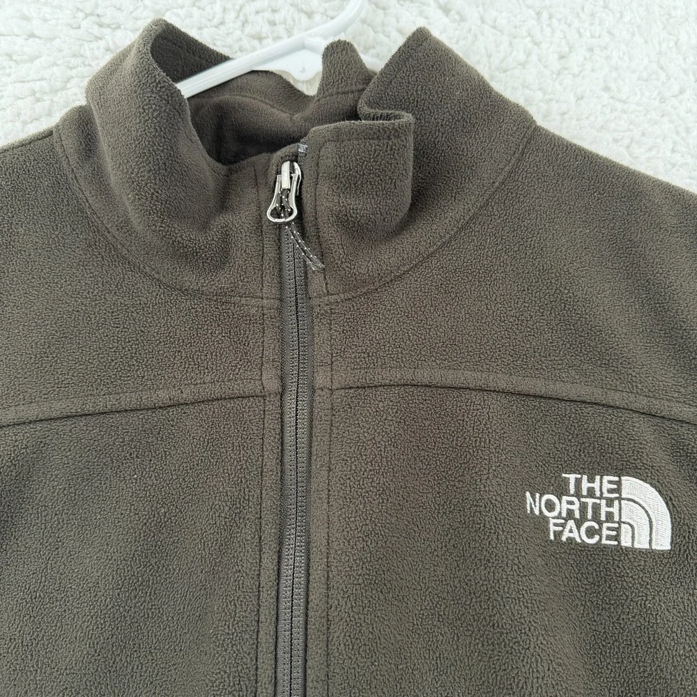 The North Face Jacket Mens Small Brown Windwall Fleece Full Zip Outdoor Hiking